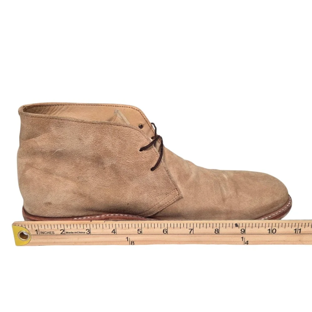 Heritage Boot Co. Hand Crafted Leather Chukka Boots Mens 11D Tan Suede Shoes